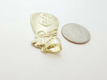 Load image into Gallery viewer, 10k yellow gold dollar sign money bag lucky pendant charm fine gift jewelry 7g