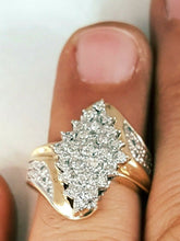 Load image into Gallery viewer, pre owned 10k Gold two tone Women Ring With 0.25 Ct Genuine Diamonds Size 7.5