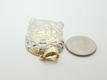 Load image into Gallery viewer, New 10k two-tone gold jesus face head pendant fine religious gift jewelry 11.1g
