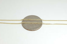 Load image into Gallery viewer, New 14K Yellow Gold Square Spiga (Wheat) Chain Necklace 0.8mm jewelry 1.6g 20"