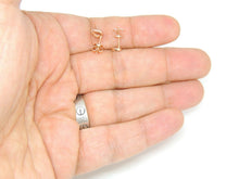 Load image into Gallery viewer, 14k rose Gold 0.06Ct Diamond horseshoe stud Earrings gift Push Back Fastening
