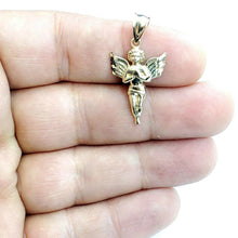 Load image into Gallery viewer, New 10k yellow Gold full body angel diamond cut Pendant charm fine jewelry 1.5g