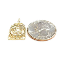 Load image into Gallery viewer, New 14k yellow Gold Gemini zodiac sign astrology Pendant charm fine jewelry 1.3g