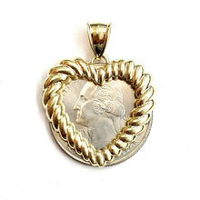 Load image into Gallery viewer, New 10k yellow gold heart pendant charm love amor fine gift women jewelry 2.4g
