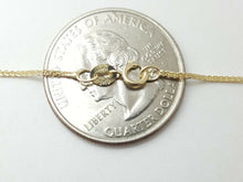 Load image into Gallery viewer, New 14K Yellow Gold Square Spiga (Wheat) Chain Necklace 0.8mm jewelry 1.6g 20"