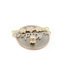 Load image into Gallery viewer, New 14k tri color Gold madre mother flower Pendant charm fine gift jewelry 1.7g