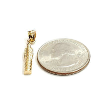 Load image into Gallery viewer, 14k solid yellow Gold candle light Love romance Pendant fine jewelry gift 1.4g