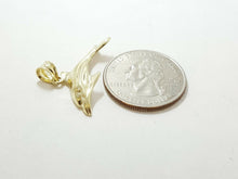 Load image into Gallery viewer, New 10k yellow Gold dolphin animal ocean Pendant charm fine gift jewelry 2.4g