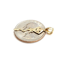 Load image into Gallery viewer, New 14k yellow Gold tiny kite for kids Pendant charm gift fine jewelry 0.6g