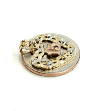 Load image into Gallery viewer, New 14k tri color Gold heart 15 años 15 years Pendant charm fine jewelry 1.9g