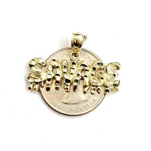 Load image into Gallery viewer, New 10k yellow Gold Savage Pendant charm diamond cut fine gift jewelry 1.9g