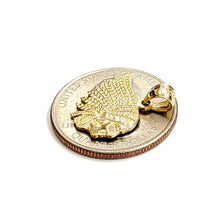 Load image into Gallery viewer, New 14k yellow Gold tiny apache chief face head Pendant gift fine jewelry 1.5g