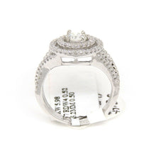 Load image into Gallery viewer, 0.83Ct Natural Diamond In 14k White Gold Wedding Engagement women Ring Size 6.5