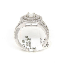 Load image into Gallery viewer, 0.83Ct Natural Diamond In 14k White Gold Wedding Engagement women Ring Size 6.5
