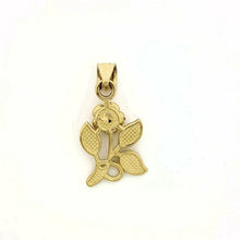 Load image into Gallery viewer, New 14k yellow solid Gold flower Pendant charm gift fine jewelry for female 1.5g