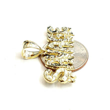 Load image into Gallery viewer, New 10k yellow Gold Savage Pendant charm diamond cut fine gift jewelry 3.3g