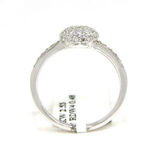 Load image into Gallery viewer, 0.48ct Genuine diamond 14k White Gold Women round ball Ring fine gift Size 6.5