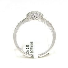 Load image into Gallery viewer, 0.48ct Genuine diamond 14k White Gold Women round ball Ring fine gift Size 6.5