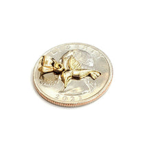 Load image into Gallery viewer, New 14k yellow Gold Tiny Solid Hummingbird Pendant charm fine gift jewelry 0.9g