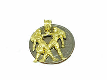 Load image into Gallery viewer, New 10k yellow solid Gold Gemini zodiac astrology Pendant charm fine jewelry 2g