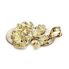 Load image into Gallery viewer, 10k yellow gold saint George pendant charm horse dragon fine gift jewelry 9.6g