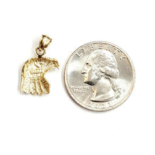 Load image into Gallery viewer, New 14k yellow Gold eagle Head Pendant charm gift fine jewelry unisex 1.4g