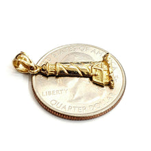 Load image into Gallery viewer, New 14k yellow gold lighhouse pendant charm gift fine jewelry 1.4g