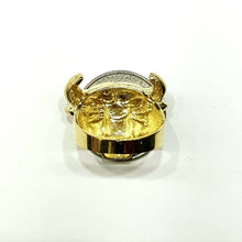 Load image into Gallery viewer, 10k yellow gold bull head zodiac Taurus men's Ring diamond cut jewelry Size 9