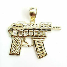 Load image into Gallery viewer, 10k yellow solid Gold automatic machine gun Pendant charm fine gift jewelry 8.9g