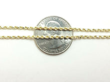 Load image into Gallery viewer, New 10K yellow gold 2mm hollow rope chain Necklace fine gift jewelry 4.3g 24"