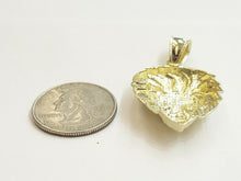 Load image into Gallery viewer, 10k yellow Gold lion head face leo zodiac Pendant charm fine gift jewelry 5.9g