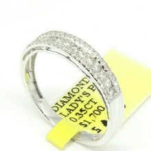 Load image into Gallery viewer, 0.35ct genuine diamond 14k White Gold Women wedding Ring band jewelry Size 7