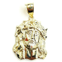 Load image into Gallery viewer, 10k yellow gold jesus face head pendant charm fine religious gift jewelry 6.2g