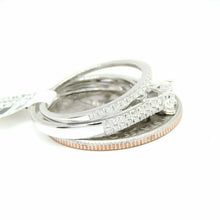 Load image into Gallery viewer, 0.30Ct Natural Diamond 14k White Gold women Wedding and Engagement Ring Size 7