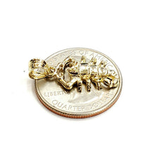 Load image into Gallery viewer, New 10k yellow gold scorpion Scorpio pendant charm zodiac sign fine jewelry 1.5g
