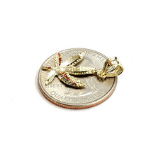 Load image into Gallery viewer, 10k yellow gold marijuana leaf weed pendant charm fine gift medical jewelry 0.9g