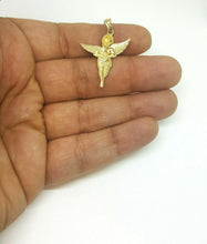Load image into Gallery viewer, 14k yellow Gold full body angel Pendant charm wings gift fine jewelry 1.9g