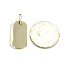 Load image into Gallery viewer, New 10k yellow Gold solid dog tag name tag Pendant charm shiny fine jewelry 4.2g