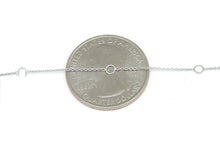 Load image into Gallery viewer, 14k white Gold 0.06Ct Round Diamond cross necklace pendant 18" adjustable chain