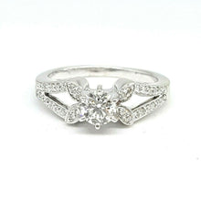Load image into Gallery viewer, Pre-owned 0.58Ct Natural Diamond 18k White Gold Engagement Ring 6.35mm Size 5.75