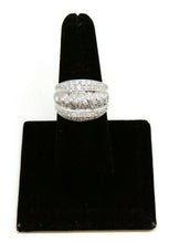 Load image into Gallery viewer, 0.90ct Genuine diamond 14k White Gold Women Ring wide band fine jewelry Size 7