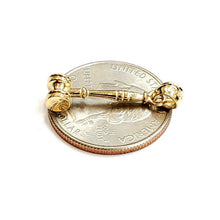 Load image into Gallery viewer, 14k Yellow Gold 3D judges gavel Auctioneer mallet Hammer Pendant jewelry 1.7g