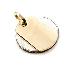 Load image into Gallery viewer, 10k yellow Gold solid dog tag Pendant charm shiny gift fine jewelry 3.5g