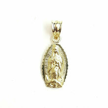 Load image into Gallery viewer, 10k gold virgin Mary Guadalupe pendant charm gift fine religious jewelry 0.9g