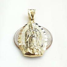 Load image into Gallery viewer, New 10k gold virgin Mary Guadalupe pendant charm gift fine religious jewelry 3g
