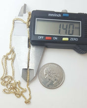 Load image into Gallery viewer, New 14K Yellow Gold 1.4mm Square Spiga Wheat Chain Necklace fine gift 4.1g 18"