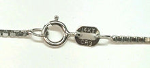 Load image into Gallery viewer, New 14K white Gold 0.95mm Square Box Chain Necklace fine gift jewelry 3.2g 22"