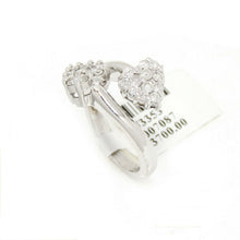 Load image into Gallery viewer, New 0.77Ct Natural Diamond In 14k white Gold Women's heart Ring fine gift Size 7