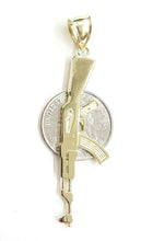 Load image into Gallery viewer, New 10k yellow Gold AK-47 machine gun rifle army Pendant charm fine jewelry 3.9g