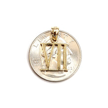Load image into Gallery viewer, New 14KT Yellow Gold Solid Roman number 7 Pendant charm gift Fine Jewelry 1.6g